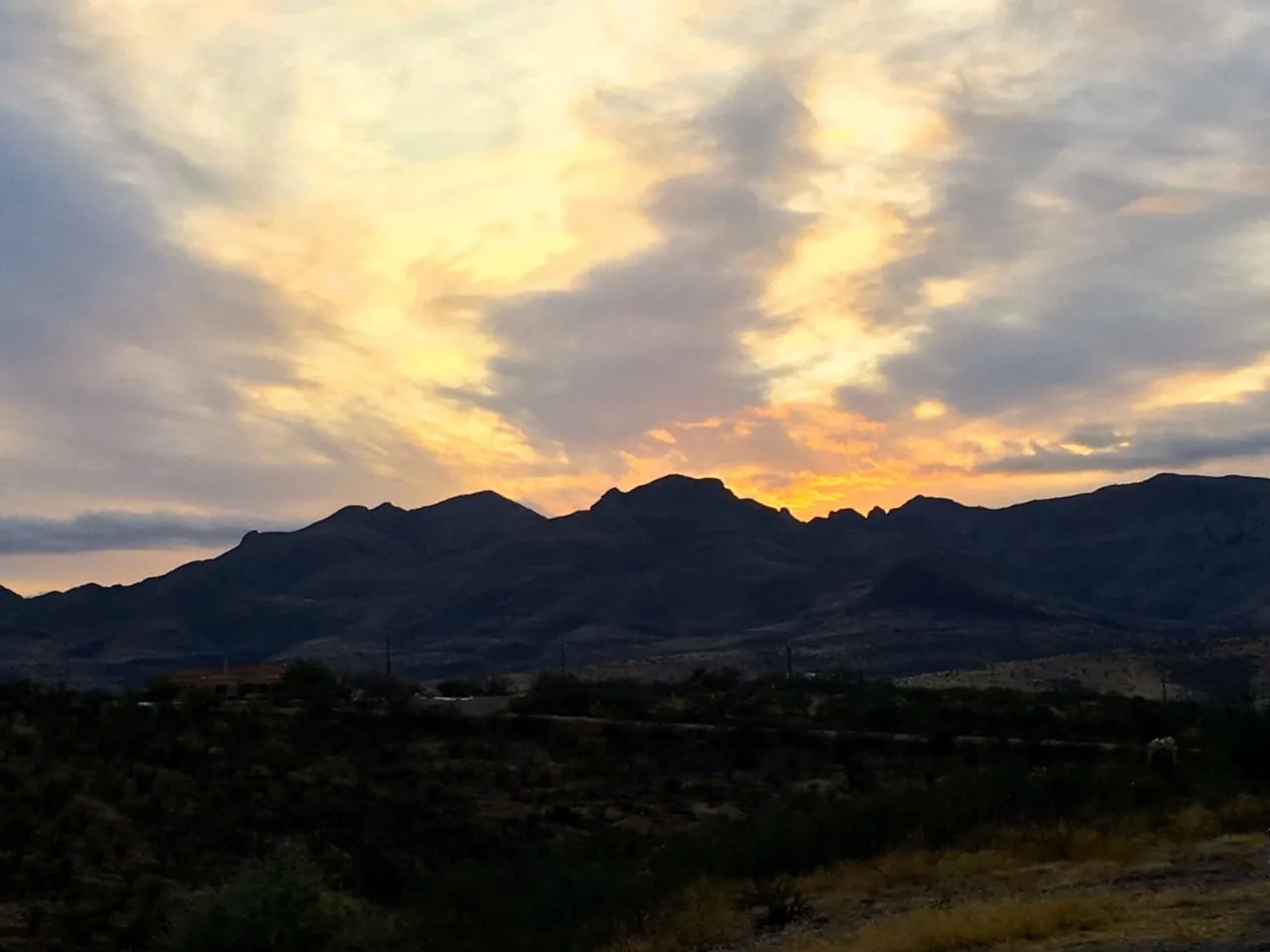 Sunset from Rio Rico, Arizona 