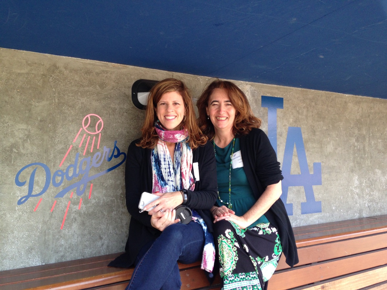 Yvonne Condes and Sarah Auerswald at Dodgers Stadium to learn about what's new with the Dodgers in 2016.