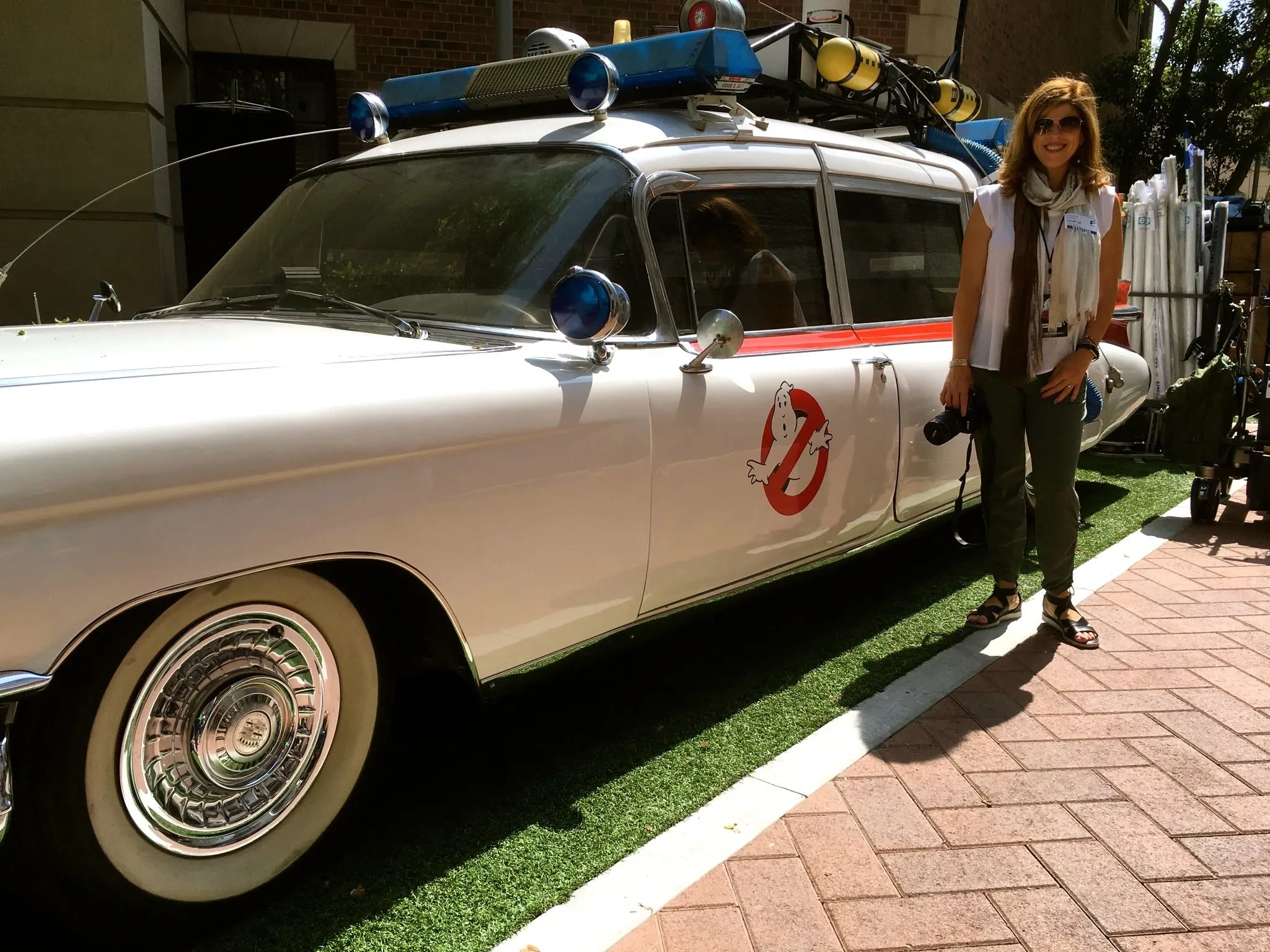Ghostbusters Ecto 1 and Yvonne Condes