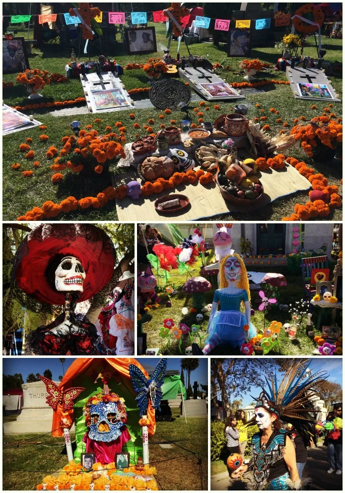 Dia de los muertos at Hollywood Forever Cemetery in Los Angeles is one of the amazing events in Los Angeles to celebrate Dia de los Muertos. #diadelosmuertos #muertos #altar #diadelosmuertosaltar #losangeles #hollywoodforevercemetery