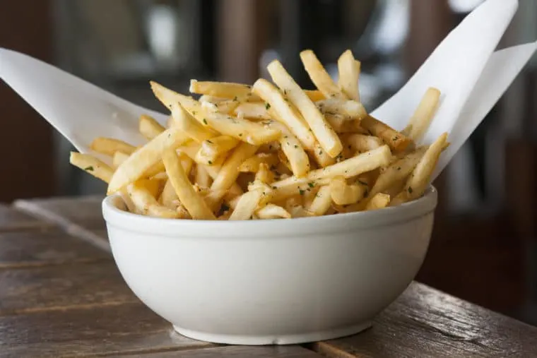 French fries at the Tickle Tree Cafe is just one of the things to do with kids in La Crecenta Montrose