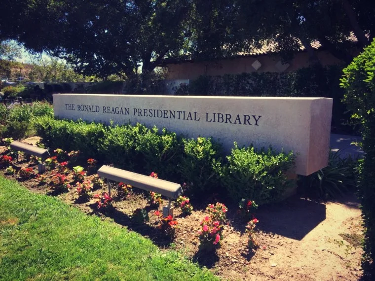 Reagan Library sign (photo by Paul Kennar)