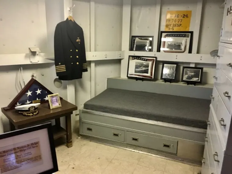 living quarters USS Battleship Iowa Museum in San Pedro