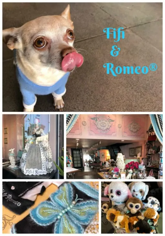 Fifi & Romeo Couture Dog shop on Beverly is by appointment only and a fabulous place to get a gift. #dogs #doggifts #dogsweater #dogtoys