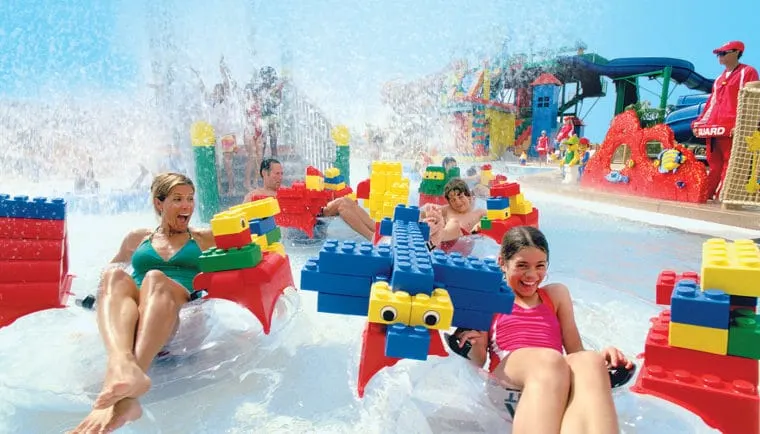 People floating in the lazy river at the LEGOLAND Water Park