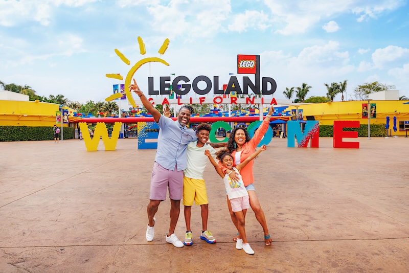 Legoland entrance with Black Family