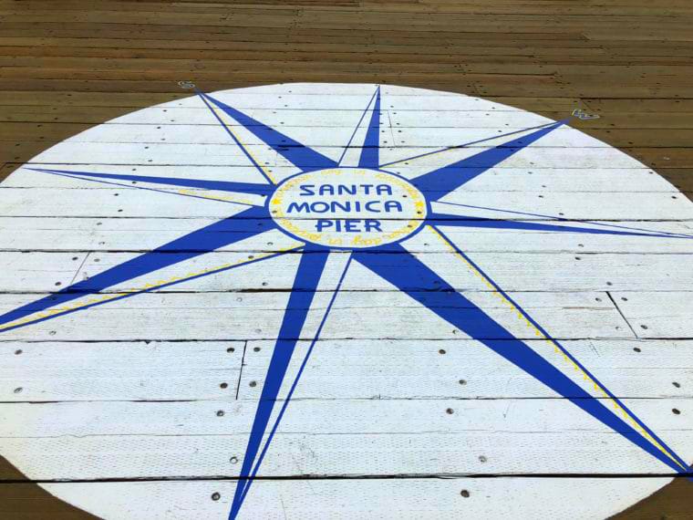 the Santa Monica Pier star