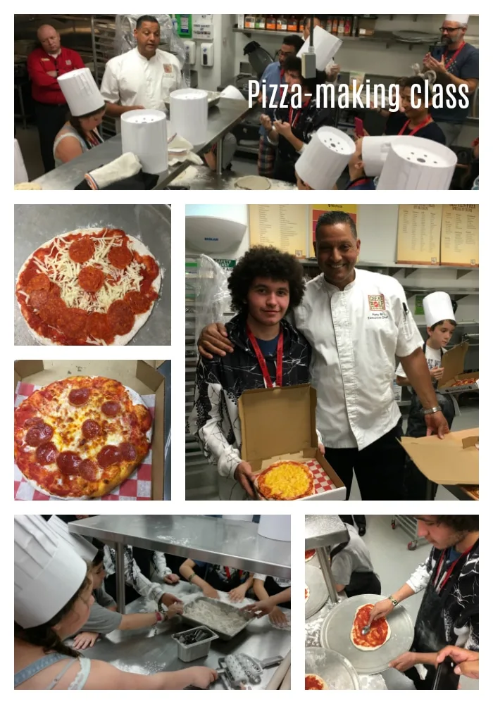pizza making class collage at Great Wolf Lodge