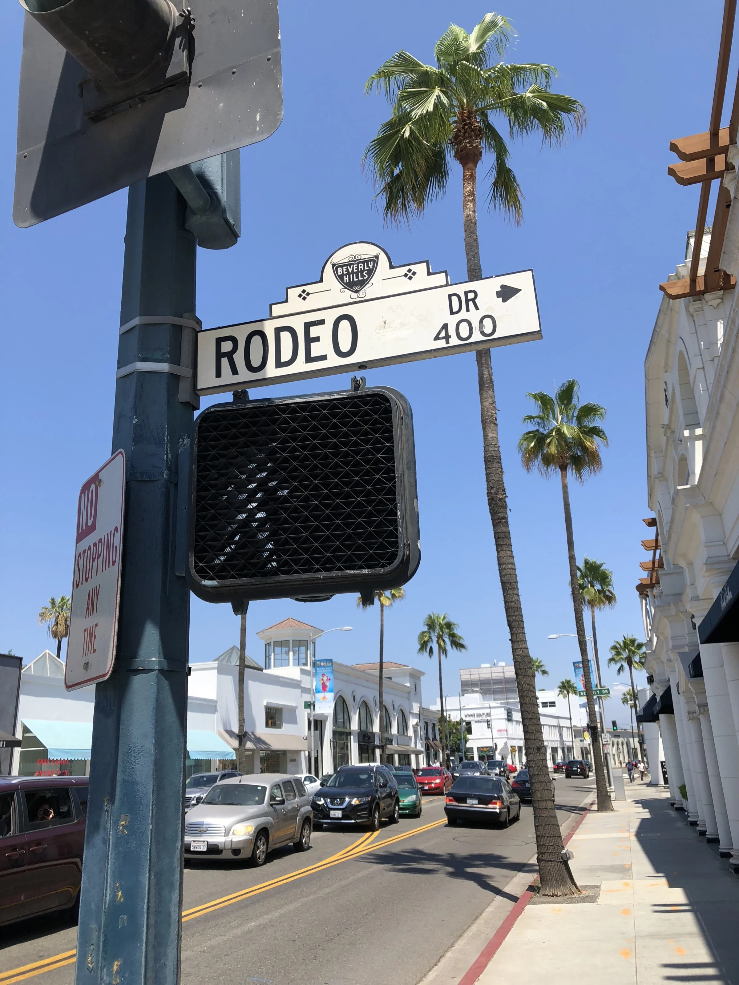 Rodeo Drive Street Sign Vintage Style Los Angeles Road Street 