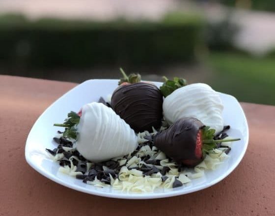 The love and luxury package at Omni La Costa Resort and Spa includes sparking wine and chocolate covered strawberries. 