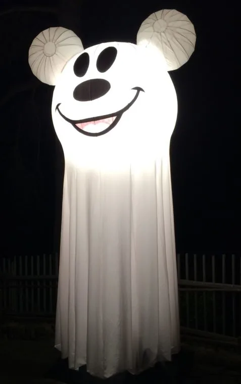 Mickey mouse ghost at Disneyland Halloween party