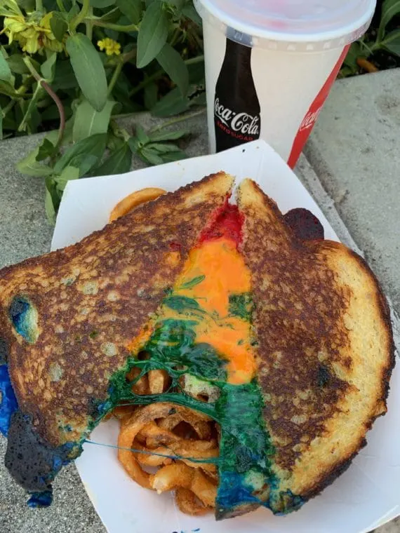 Rainbow grilled cheese at 2019 LA County Fair