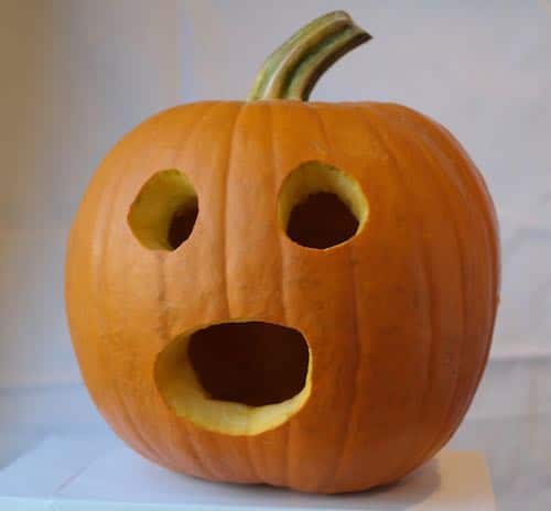 surprised pumpkin face