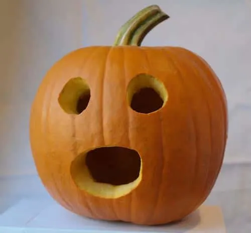 surprised pumpkin face