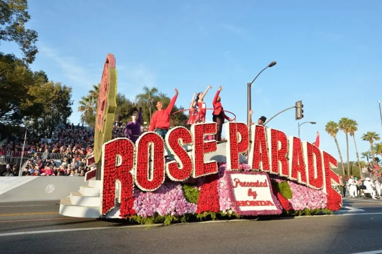rose parade opening show float
