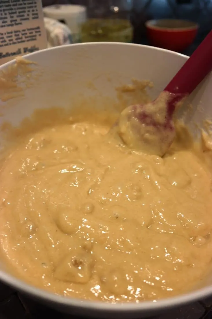 lausd coffee cake batter all mixed