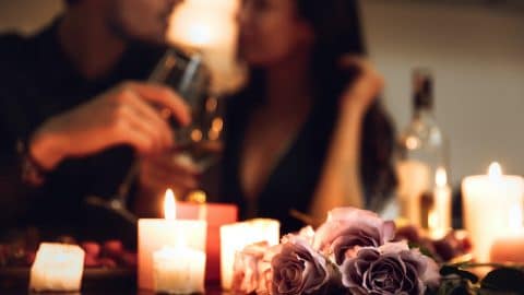 candlelight date at home