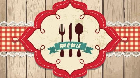 vintage restaurant menu