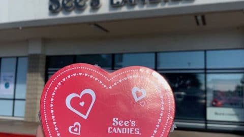 See's candies and chocolate heart
