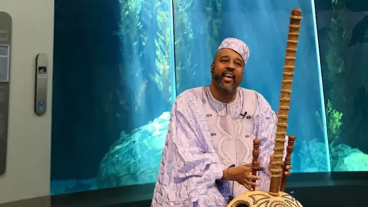 Baba the Storyteller for Juneteenth at the Aquarium of the Pacific