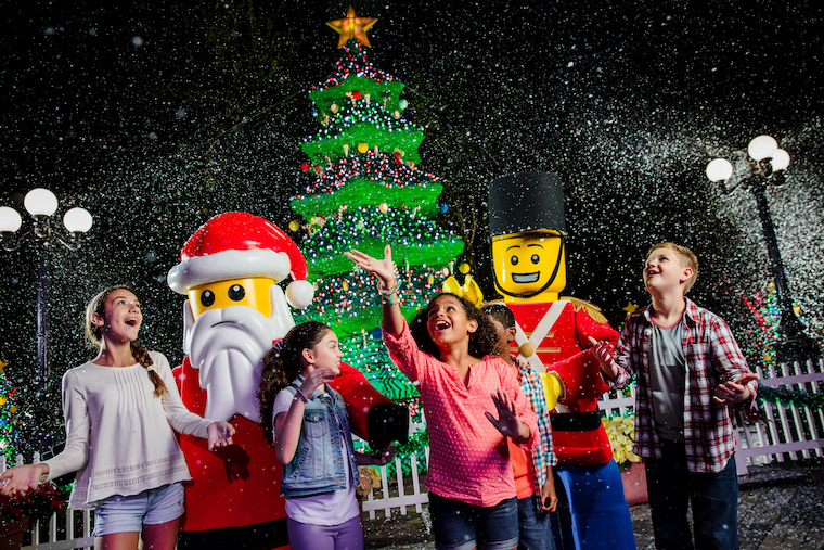meeting Lego Santa at Holidays at LEGOLAND (PHOTO / LOCK + LAND, Chip Litherland for LEGOLAND Florida Resort)