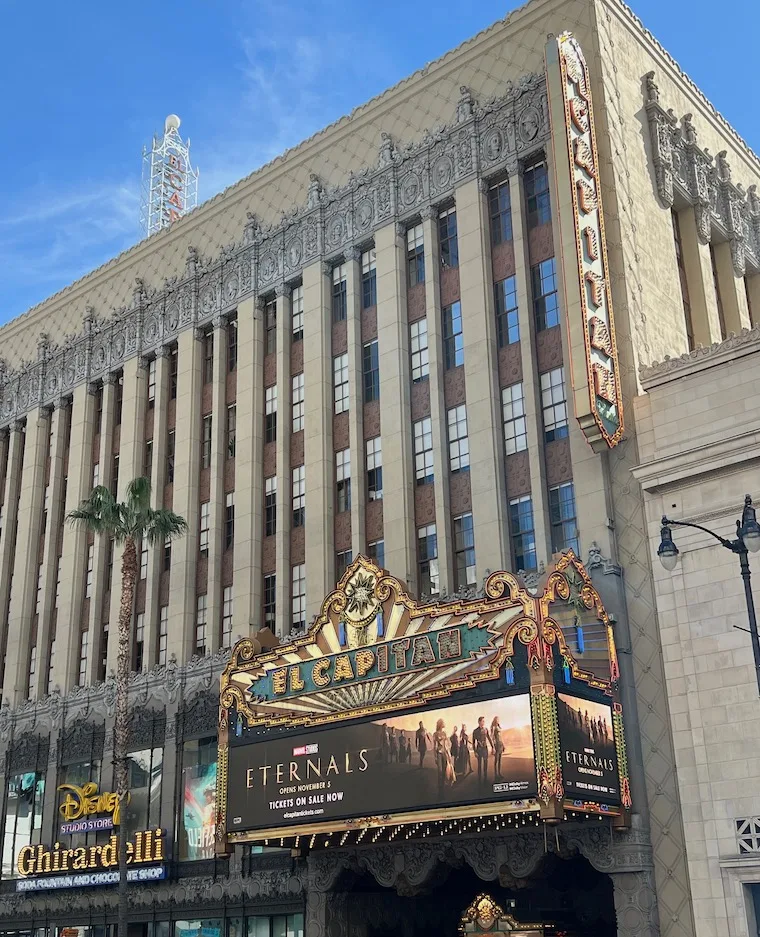 the El Capitan Theater on Hollywood Blvd.