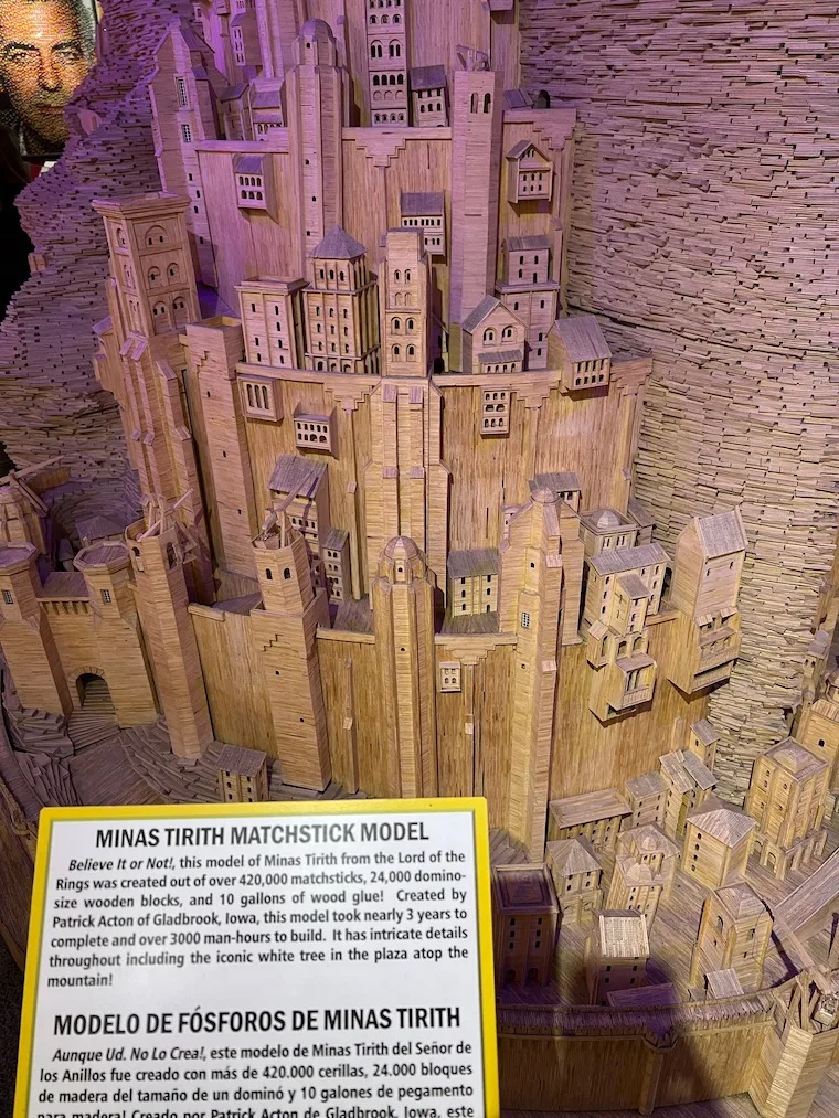 Matchstick model at Ripley's Believe it or Not Odditorium in Hollywood