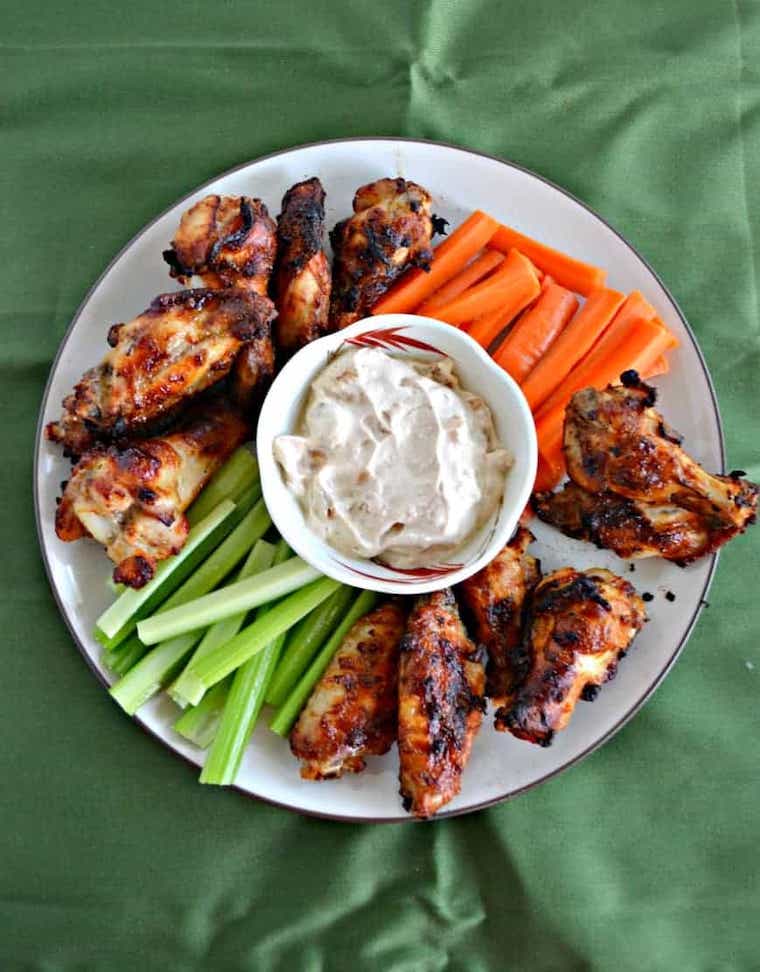 Air Fryer Garlic Butter Ranch Wings from Hezzi-D's Books and Cooks 