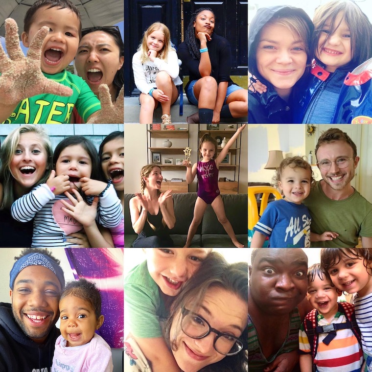 collage of smiling kids and babysitters from Curated Care