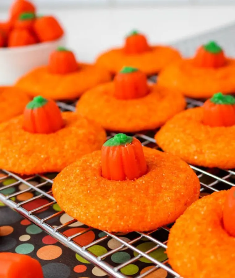 Halloween Candy Pumpkin Blossom Cookies Recipe