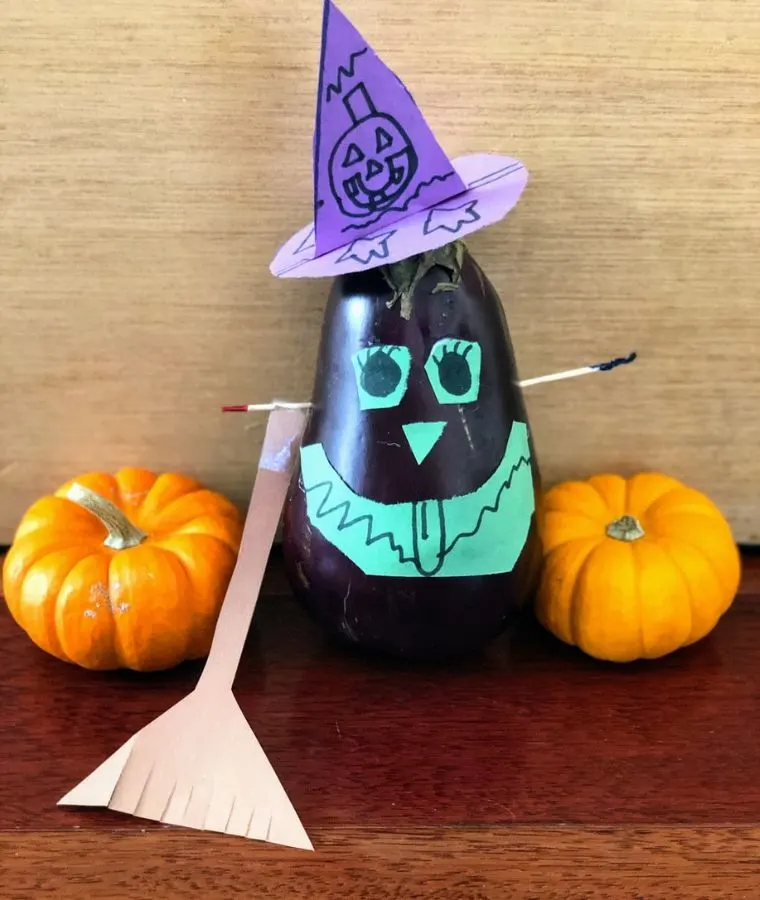 Halloween Craft: Eggplant Witch