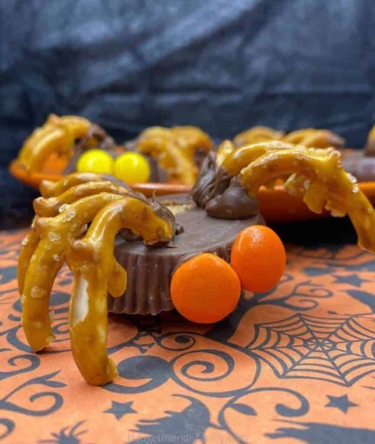 Peanut Butter Cup Spiders Recipe for Halloween