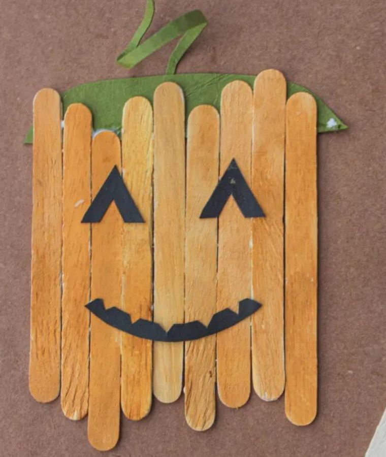 Popsicle Stick Pumpkins for a Fall Inspired Kid Craft