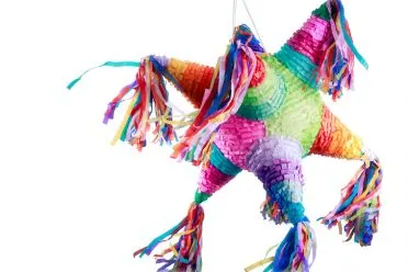 Colorful star shaped pinata used in birthdays