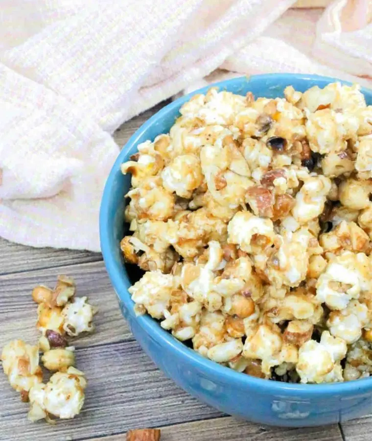 Healthy Caramel Popcorn Without Corn Syrup (dairy-free & gluten-free)