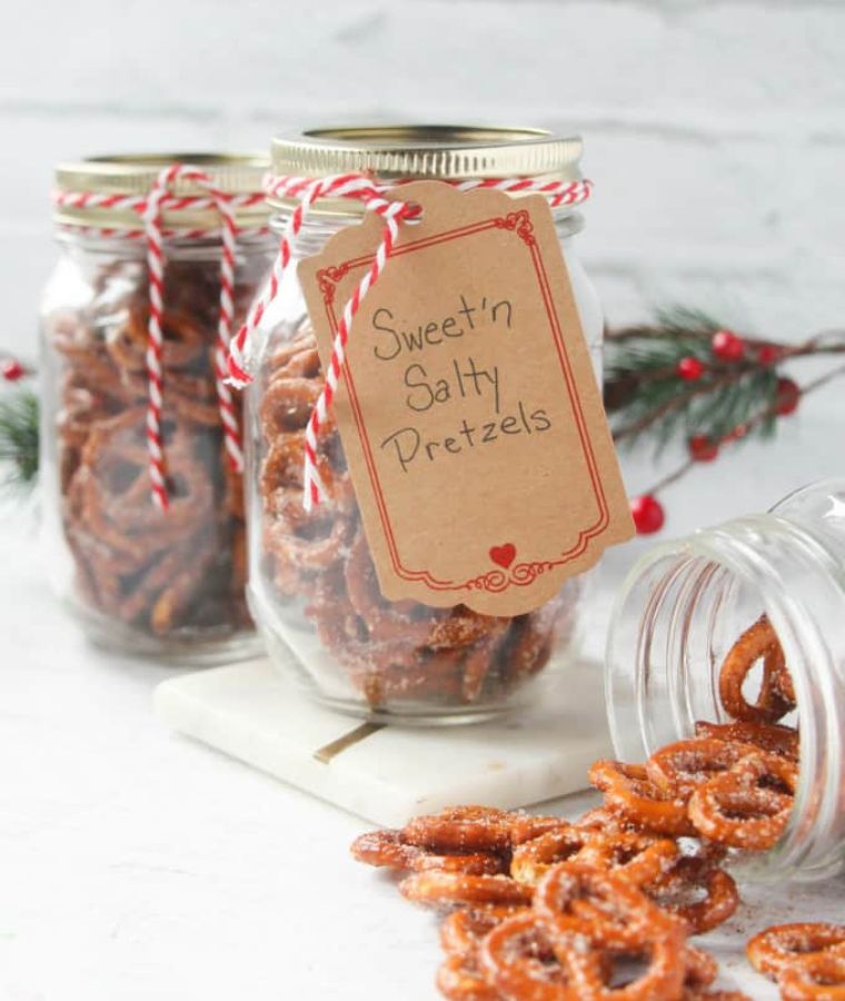 Sweet and Salty Pretzels in a Jar