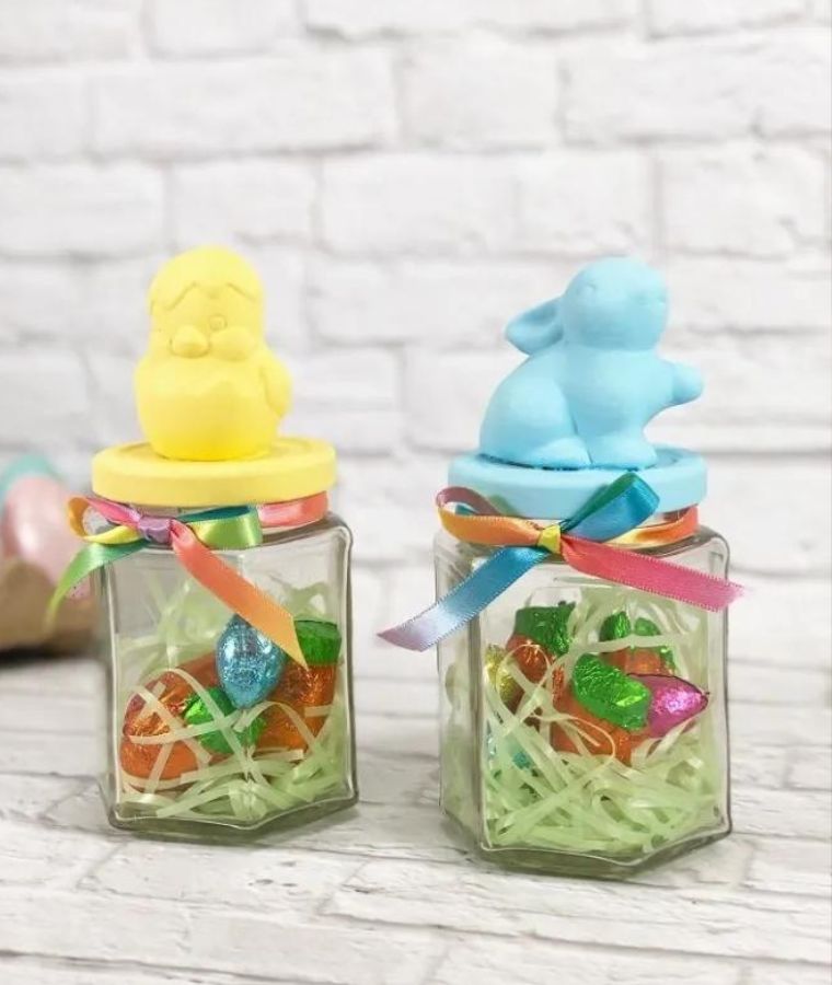 5 Minute Easter Candy Jars with Dollar Tree Supplies