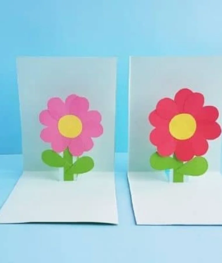 DIY Mother’s Day Heart Flower Pop-Up Card [Free Template]