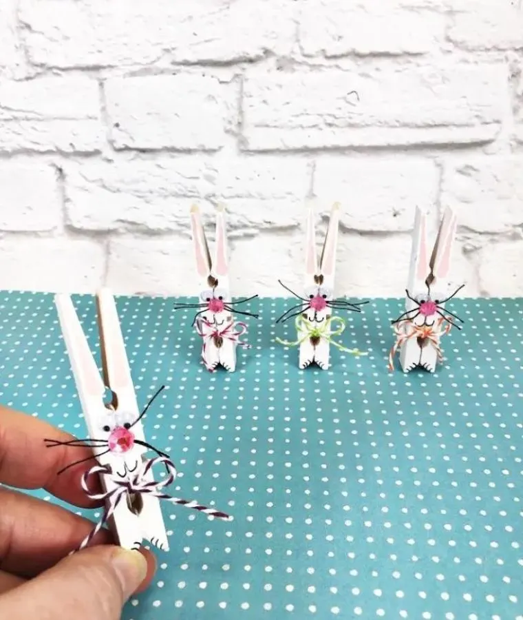 Dollar Tree Clothespin Bunnies the Cutest 15-Minute Craft