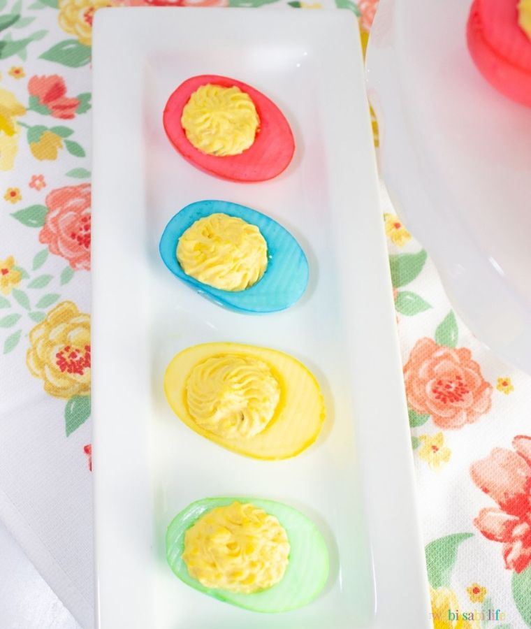 Easter Colored Deviled Eggs