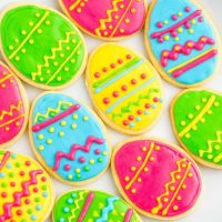 colorful Easter Egg Sugar Cookies from Nourish Plate