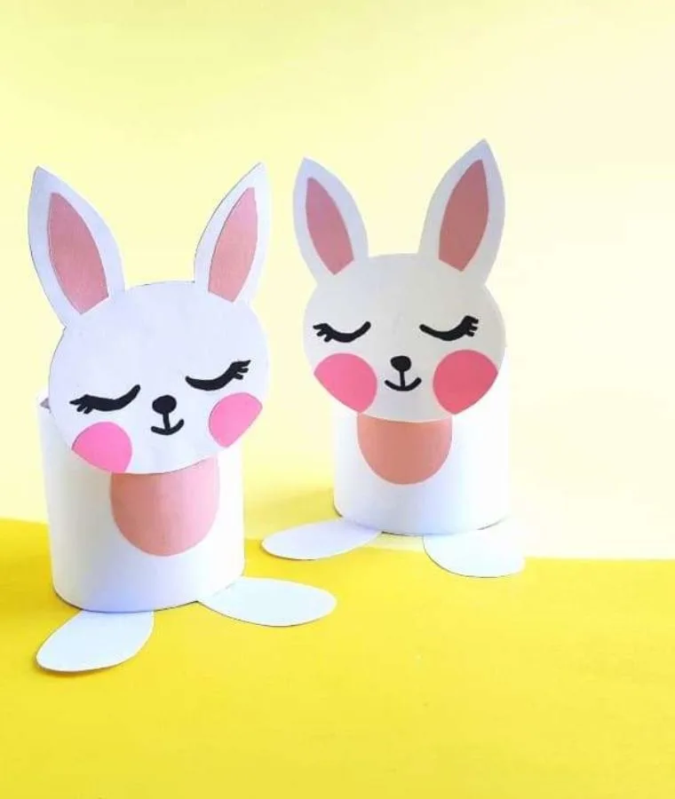 Easy Easter Bunny Toilet Paper Roll Craft for Kids