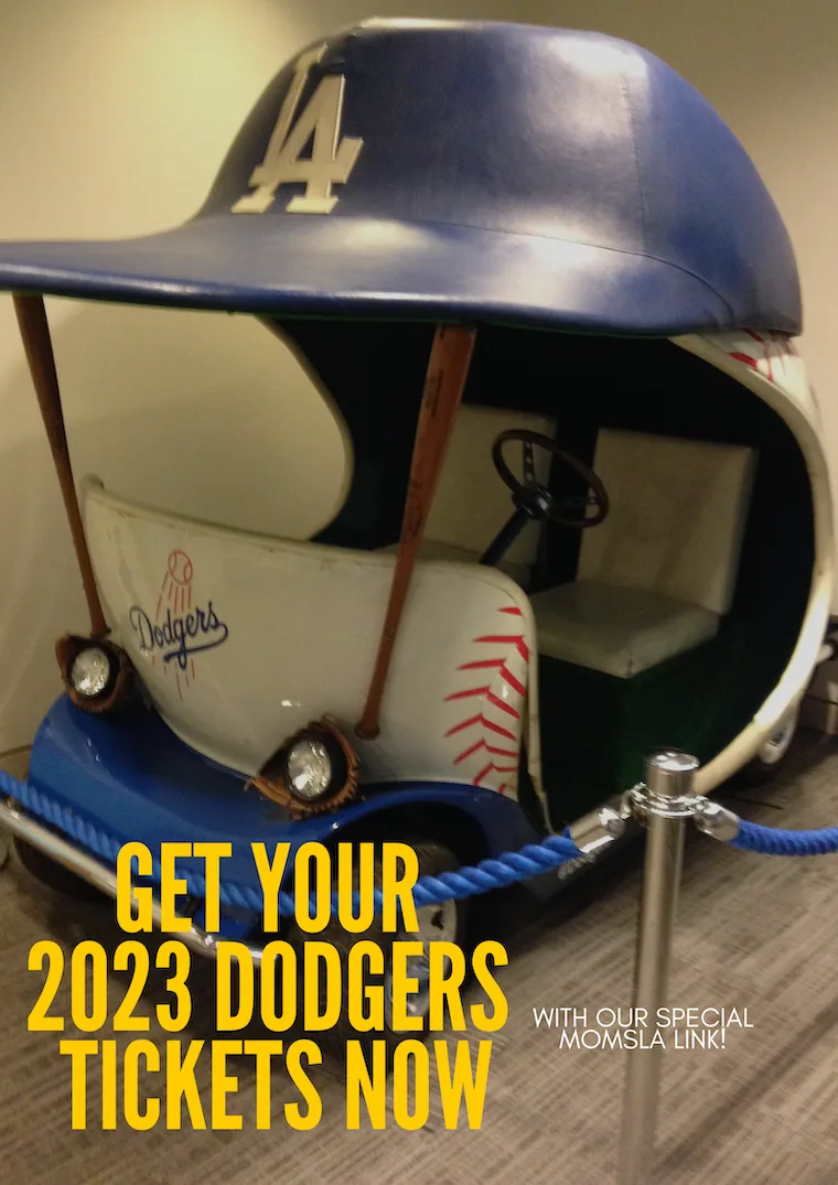 Los Angeles Dodgers baseball car and ticket promo image