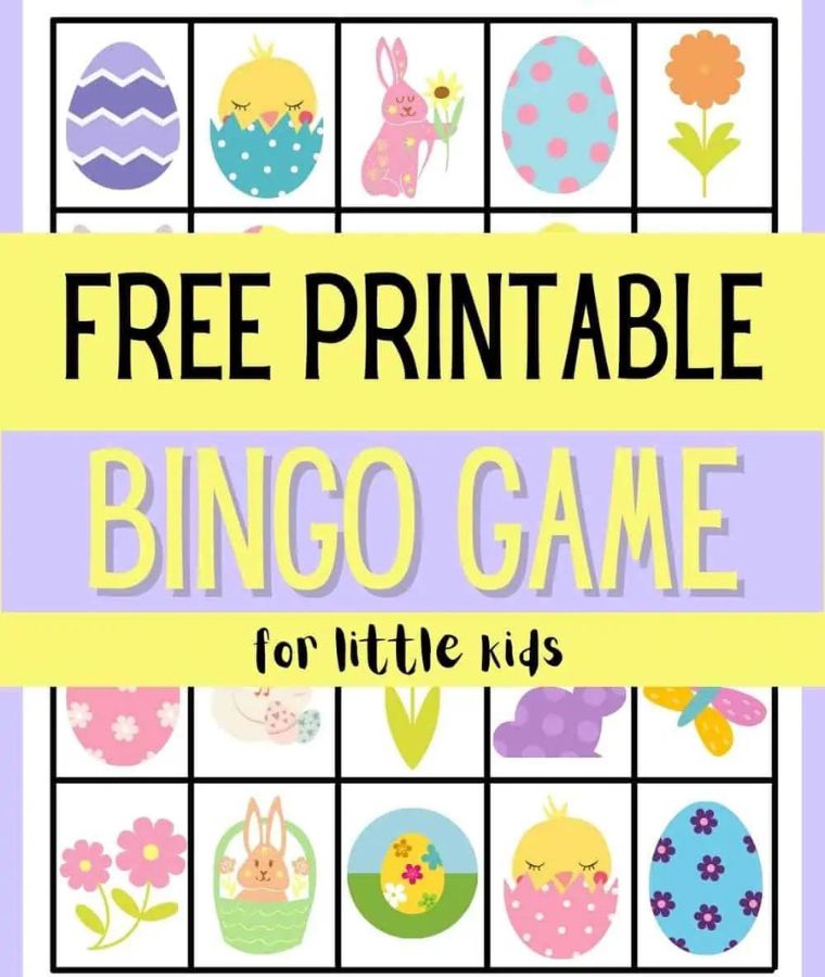 Free Printable Easter Bingo Game for Little Kids