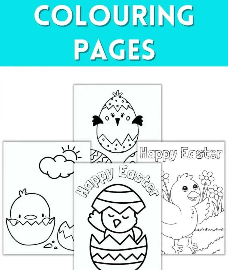 Super Cute Easter Chicks Colouring Pages for Toddlers