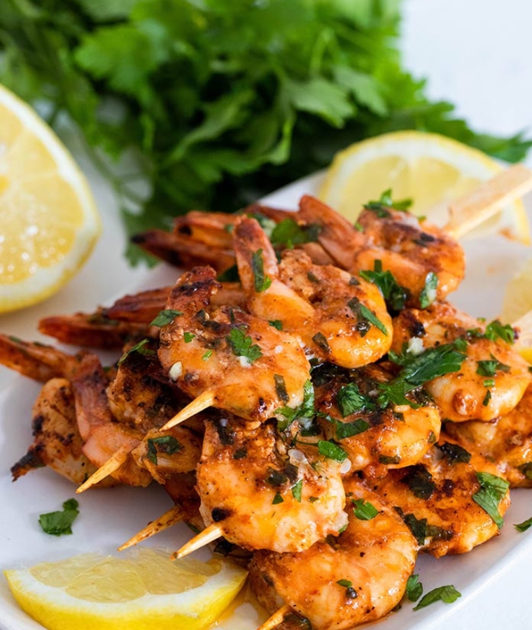 20 Minute Grilled Shrimp Skewers