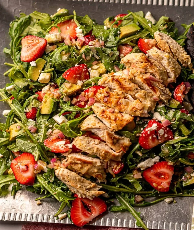 Chicken and Strawberry Salad with Champagne Vinaigrette