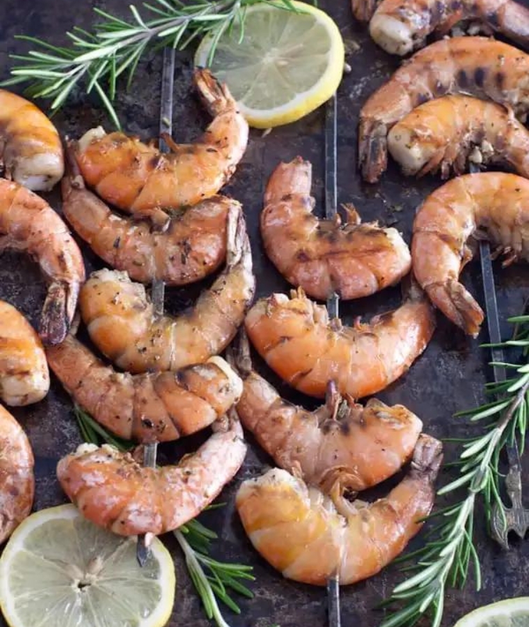 Grilled Rosemary Shrimp {Whole30 Compliant}