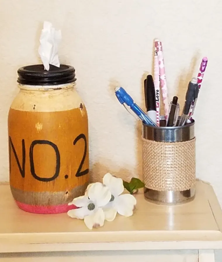 How to Make a Pencil Jar Tissue Holder