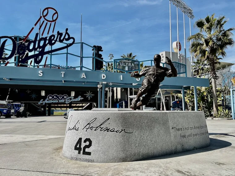 Jackie Robinson statue at Dodger Stadium